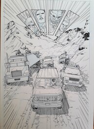 Pere Pérez - Deadpool versus Punisher - Planche originale