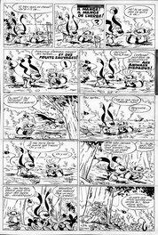 Planche originale - 1956 - Bobosse, "La forêt silencieuse"