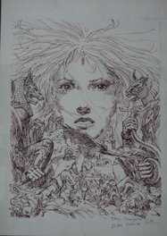 Jean-Claude Gal - Diosamante - projet de couverture - Original art