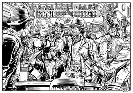 Colin Wilson - Blueberry - Saloon - Illustration originale