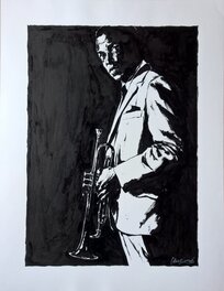 Christophe Chabouté - 2017 - Trait de jazz : Miles Davis - Illustration originale