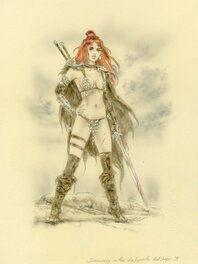 Luis Royo - Dreaming in the Labyrinth 3 - Red Sonja - Original Illustration