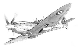 Lucio Perinotto - Spitfire - Illustration originale