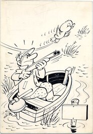 Raymond Macherot - Couverture Tintin - Planche originale