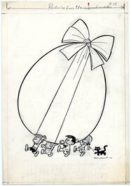 Raymond Macherot - Couverture Tintin Pâques - Planche originale