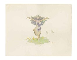 Frank Frazetta - Girl running free - Illustration originale