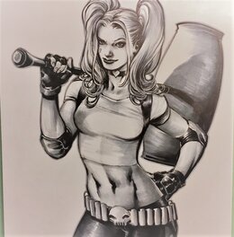 Eddy Barrows - Eddy Barrows Harley Quinn - Illustration originale