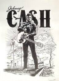 Erik Kriek - Johnny Cash - Illustration originale