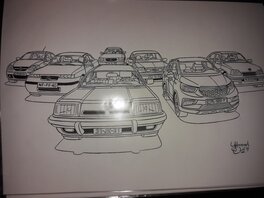 IJsbrand Oost - Opel Manta Ascona Kadett Astra Calibra Corsa MokkaX - Original art