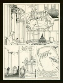 François Schuiten - Les cités obscures - Les murailles de Samaris Page 21 - Planche originale