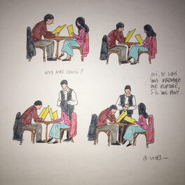 Bastien Vivès - La Boucherie - Le Restaurant - Planche originale