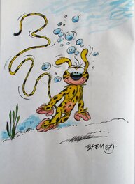 Batem - Le MARSU plonge - Illustration originale