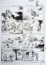 Planche originale - Le petit Spirou - Janry / Dis bonjour à la dame !