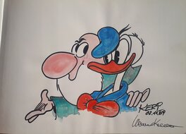 Werner Kellner - Columbus and Donald - Original Illustration