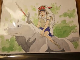 Jérôme Alquié - Princesse mononoke par Jérôme alquie - Illustration originale