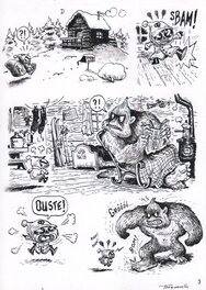 Hervé Tanquerelle - Hervé Tanquerelle - Tête Noire 2 - Bouhouhou ! - Planche originale