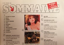 Le sommaire du Playboy de février 1988 Le sommaire du Playboy de février 1988