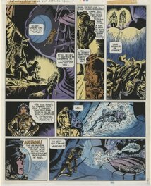 Evelyne Tran-Lê - Valérian " Bienvenue sur Alflolol , bleu de la planche 7 " - Color guide