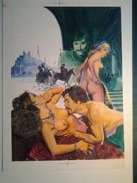 Pino Daeni - Copertina originale LUCREZIA n.125 "Il tatuaggio Rosso" (1974) - Original Cover