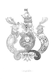 Jeremy Bastian - Jeremy Bastian - Cursed Pirate Girl - The Heraldic coat of arms of CPG - Original Illustration
