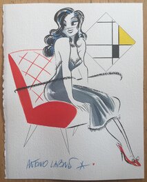 Antonio Lapone - Lady Mondrian. - Illustration originale