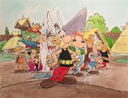 Marcel Uderzo - Astérix et Obélix - Illustration originale