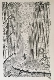 François Gomès - Foret de bambou - Illustration originale