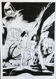 Luciano Bernasconi - Wampus - Adam et Eve Nell'Eden post apocalittico pl 18 - Planche originale