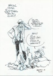 Gilles Mezzomo - Hommage à Jérome K Jérome Bloche - Illustration originale