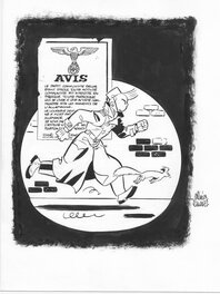 Olivier Schwartz - Spirou et Spip... avec comme un air d'hommage à Tintin et Milou - Original Illustration
