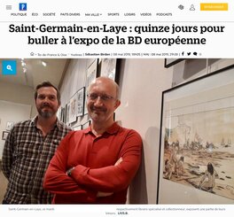 Planche présentée lors de l'exposition Bande Dessinée européenne à Saint Germain en Laye en 2019 Planche présentée lors de l'exposition Bande Dessinée européenne à Saint Germain en Laye en 2019
