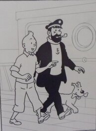 Studios Hergé - Tintin et Le Capitaine Haddock - Original Illustration