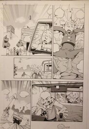 Jean-David Morvan - 2006 - Spirou - Des valises sous les bras, page 27 - Planche originale