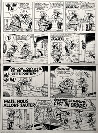 Marcel Remacle - Le Vieux Nick - Dans la Gueule du Dragon - Planche originale