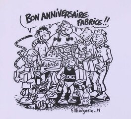 Frank Margerin - Illustration de mon anniversaire - Illustration originale