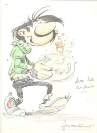 Éric Stalner - Gaston vu par Éric Stalner - Planche originale