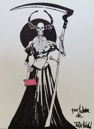 Félix Mertikat - La mort à la mode... - Illustration originale