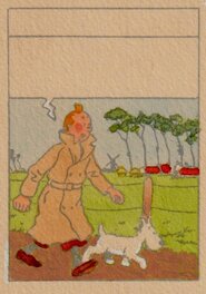 Tintin en route pour Ostende