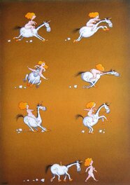 Jean-Jacques Loup - Jean-Jacques Loup – La Licorne – illustration originale  » Playboy - Planche originale