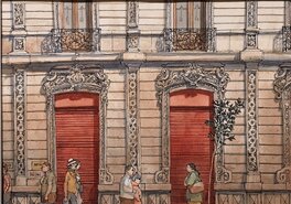 Nicolas De Crécy - Façades, centro historico - Original Illustration