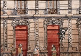 Nicolas De Crécy - Façades, centro historico - Illustration originale