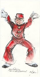 René Follet - Spirou - Hommage - Illustration originale