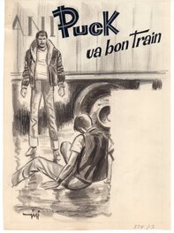 Robert Gigi - Puck Va Bon Train - Illustration originale