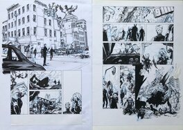 Emmanuel Nhieu - Androïdes tome 3 Invasion pl 12 et 13 - Planche originale