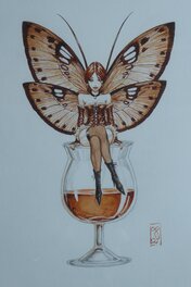 Olivier Ledroit - La fée whisky - Illustration originale