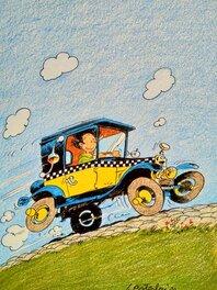 Marc Wasterlain - Marc Wasterlain - Hommage à Franquin - Illustration originale
