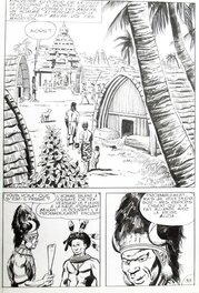 Santo D'Amico - Dan Panther, La reine des Lakanis - parution dans Chevalier Bayard n°7 (Mon journal) - Planche originale