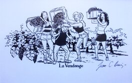 Luc Leroi - Etiquette de vins - La vendange - Château Pesquey