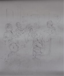 Croquis préparatoire au dos Croquis préparatoire au dos