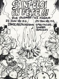 François Walthéry - 1991 - Saint-Eloi en Fete !!! (Poster - Belgian KV) - Couverture originale